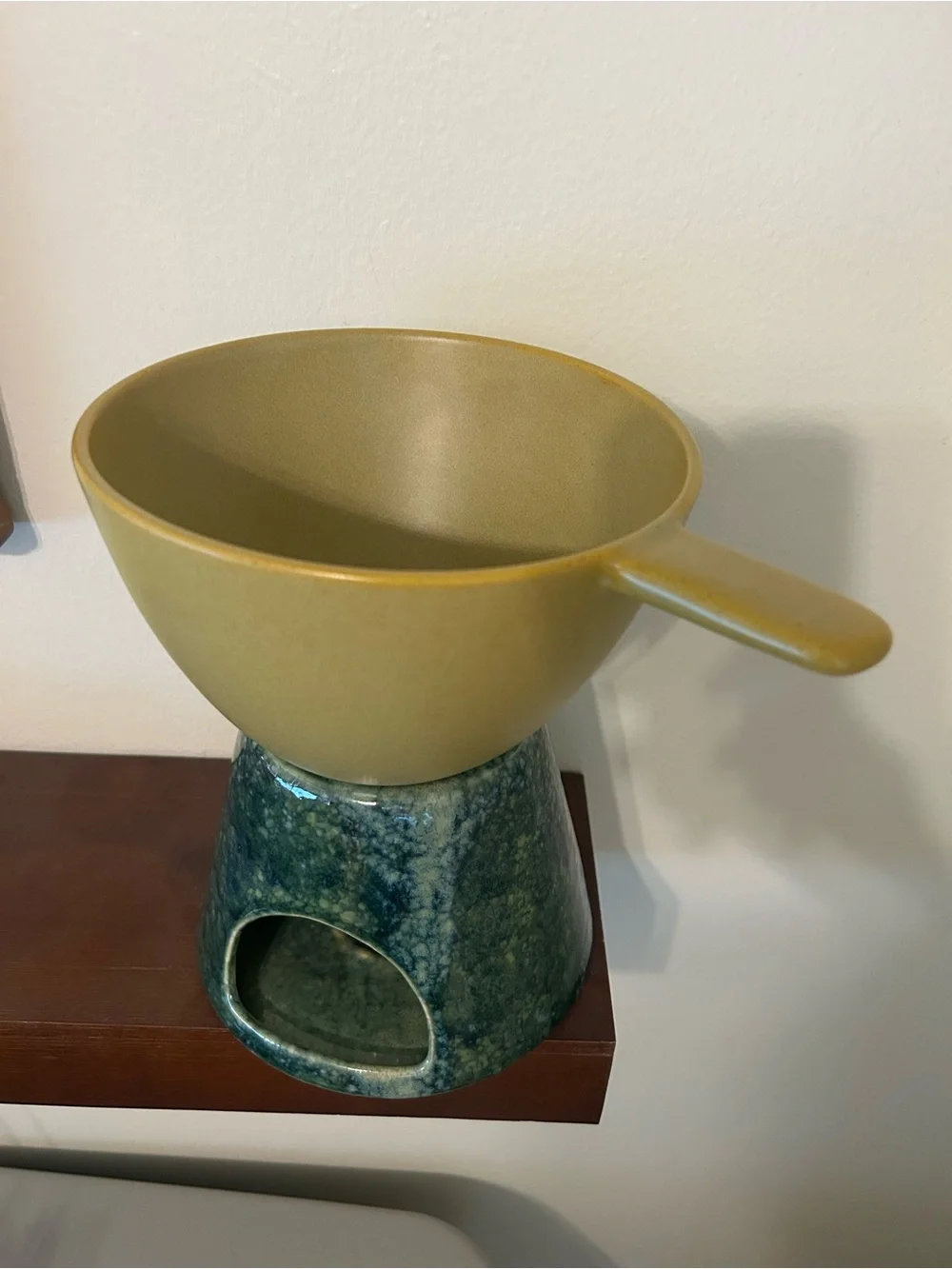 Urban Outfitters Ceramic Fondue Pot with Handle